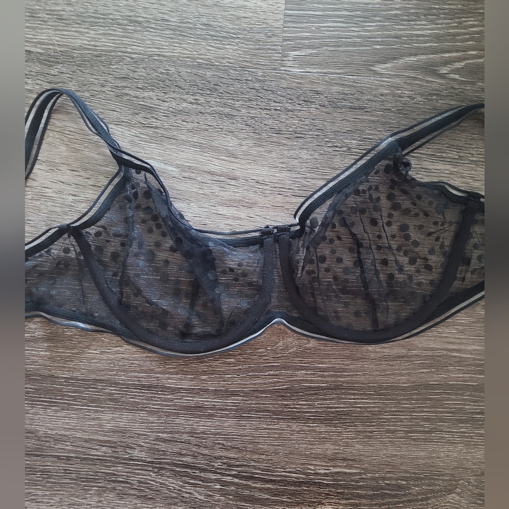 Polka Dot Mesh Wolford Bra
